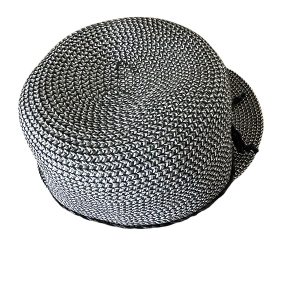 Nine West woven hat, NWOT, one size black gray - Picture 3 of 11